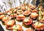A platter of assorted canapés—perfect after exploring the best things to do in Maine or staying at a B&B Freeport, Maine.